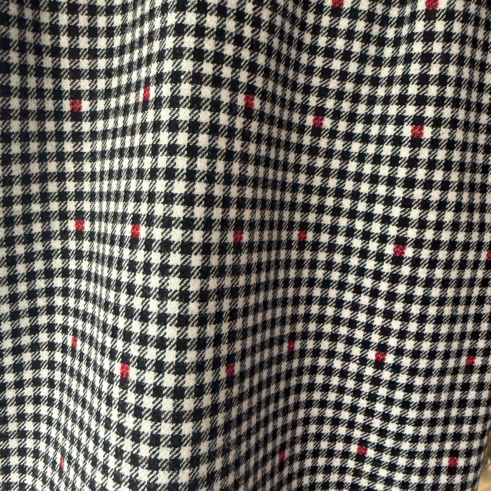Pendleton Black and White Houndstooth Skirt with Red Details - Picture 5 of 7